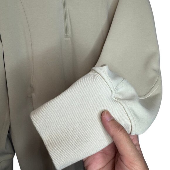 Lululemon cream Softstreme long sleeve quarter zip dress size 10 - Picture 5 of 10